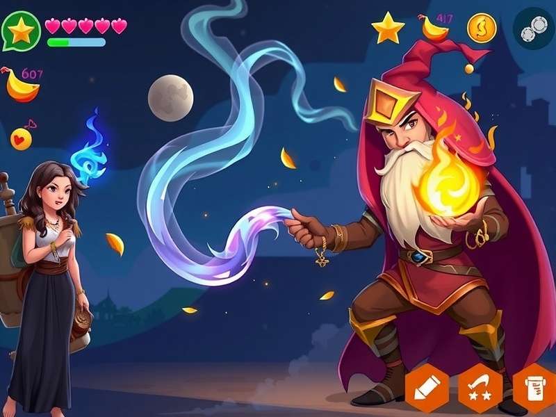 Spellcasting Dunker Wizard Gameplay Screenshot